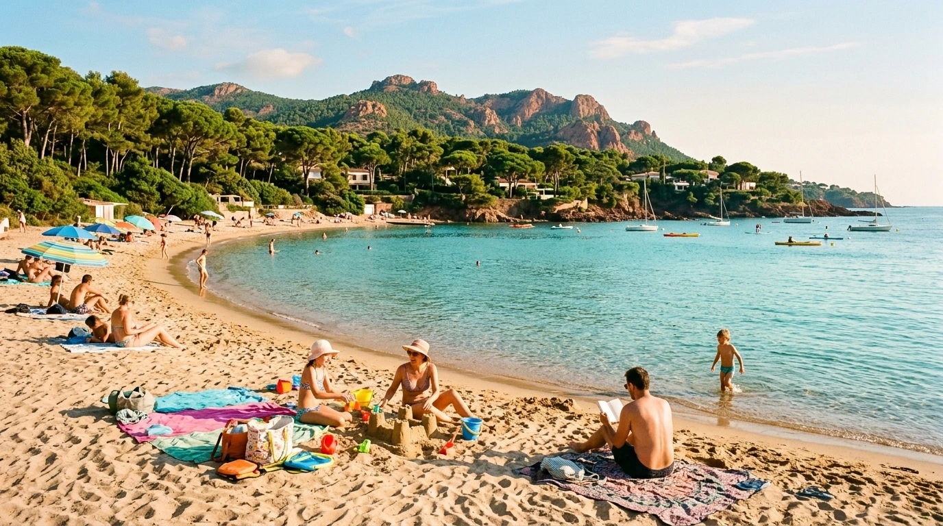 La baie de sable d'Agay