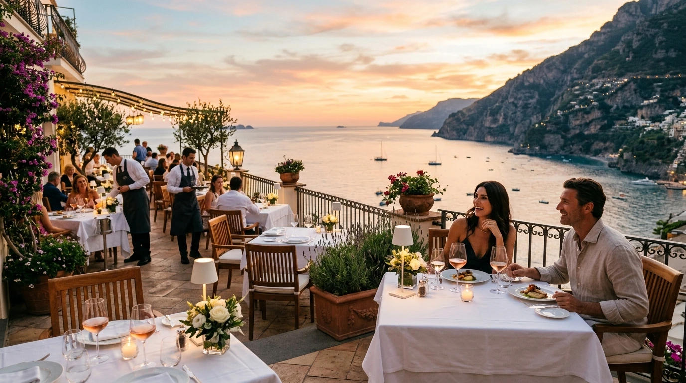 Restaurant avec vue sur la Méditerranée