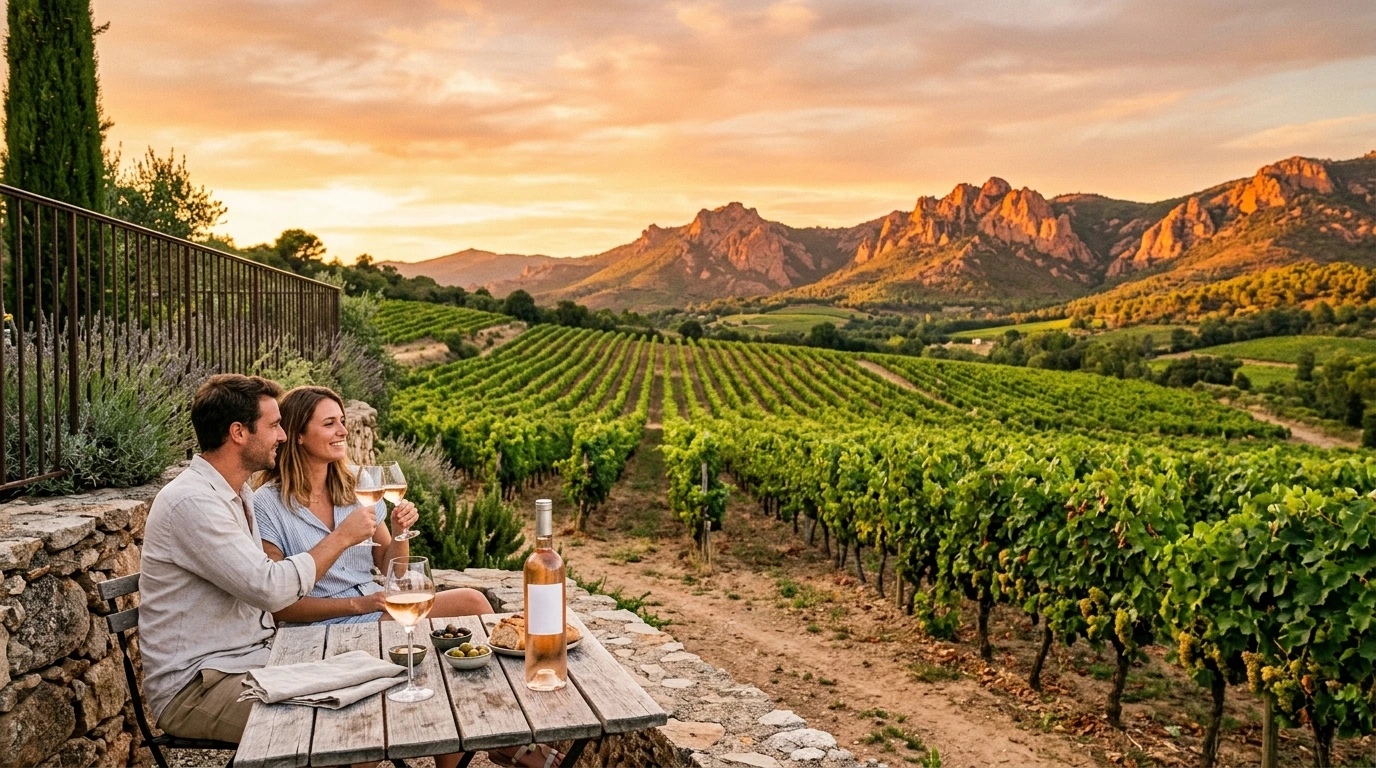 Domaine viticole de Côtes-de-Provence près de l'Estérel
