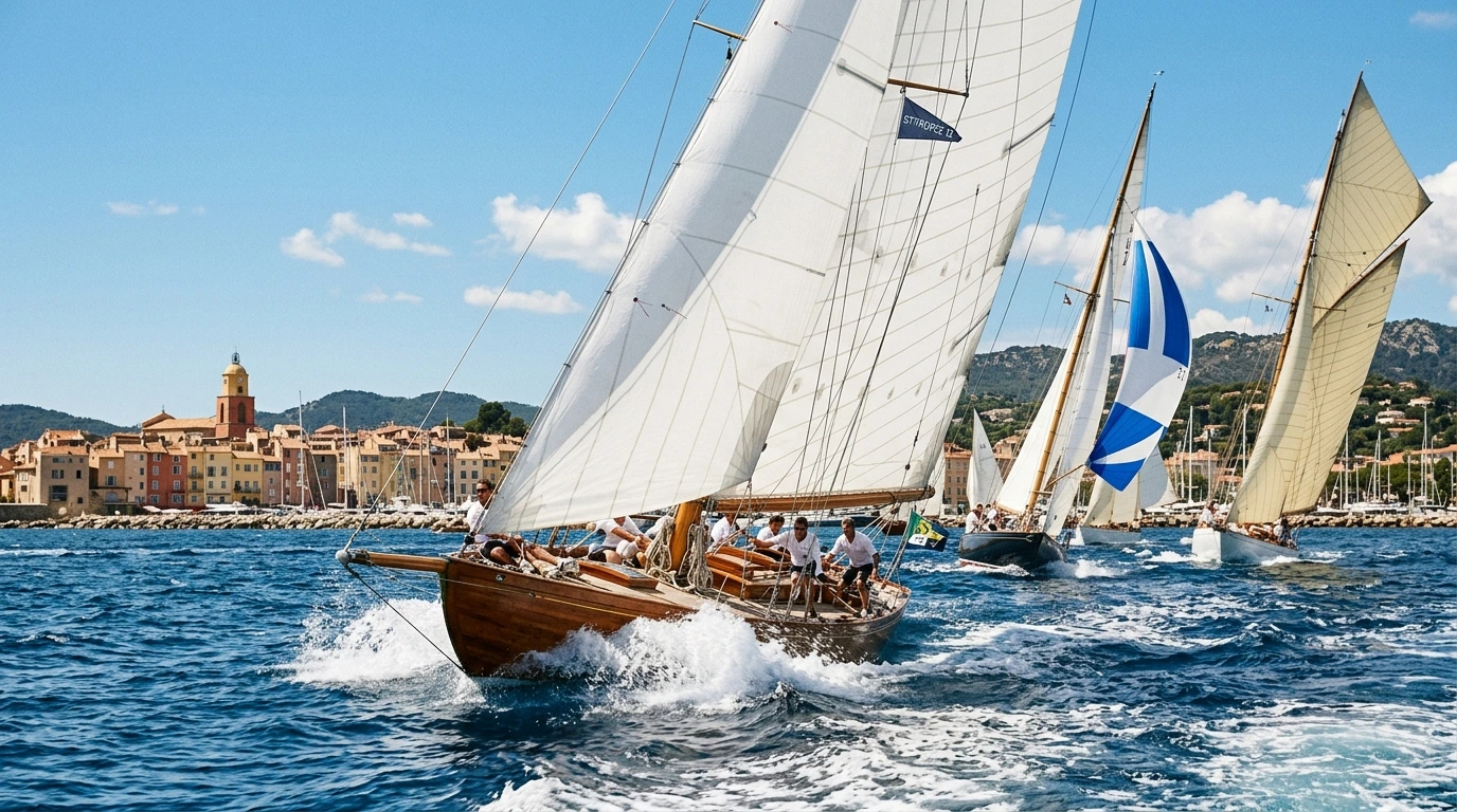 Voiliers dans le golfe de Saint-Tropez