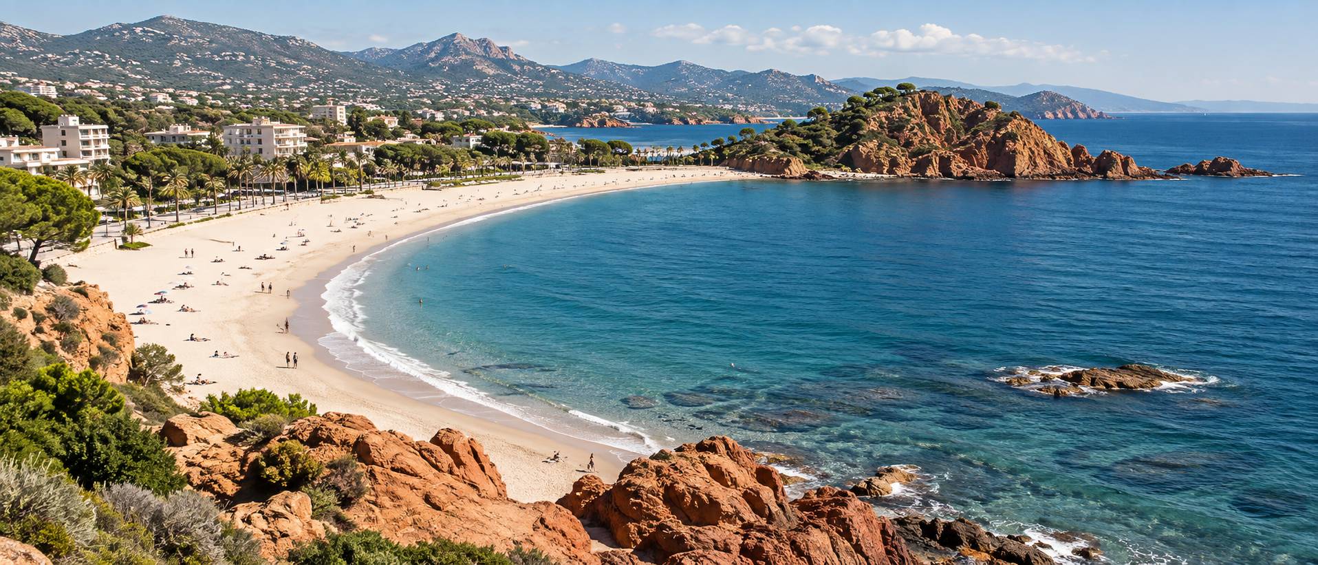 Illustration éditoriale du sujet : Découverte et charme de la plage du Veillat