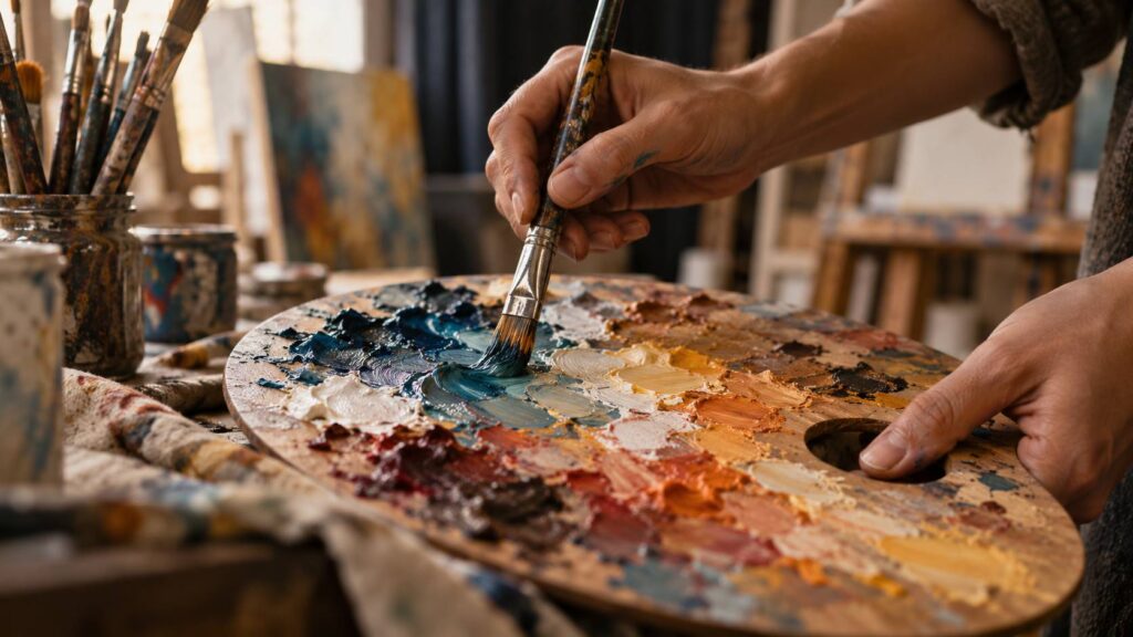 Illustration de détail sur le sujet : Bienvenue dans l’univers des artistes : entre coulisses et inspirations